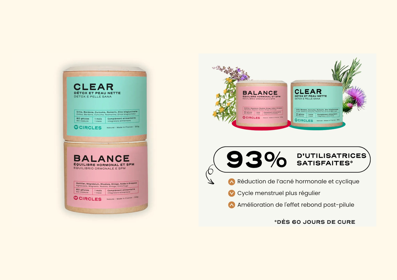 Duo BALANCE + CLEAR par Circles